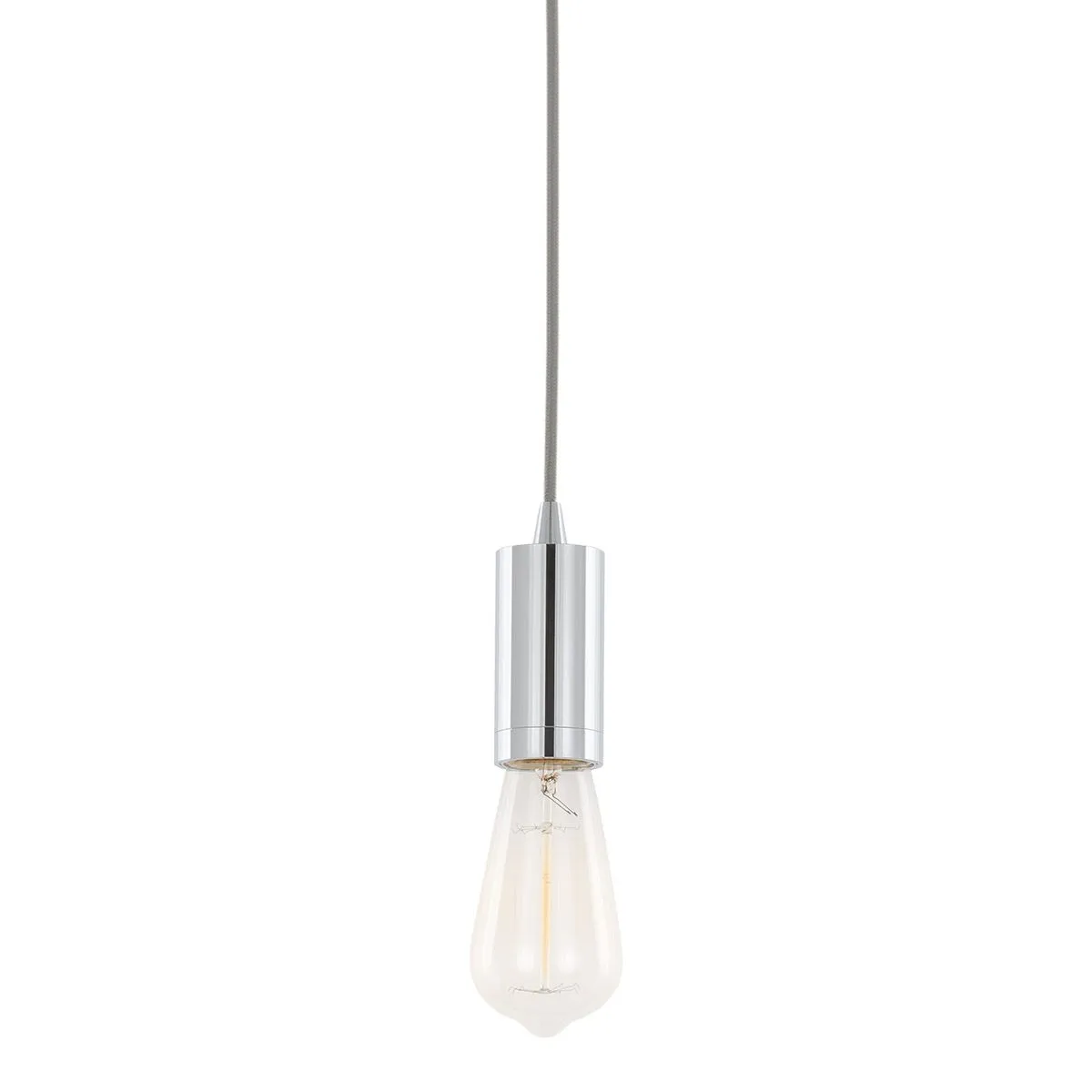 Moderna, nowoczesna oprawka wisząca, chromowana, E27, DS-M-038 CHROME